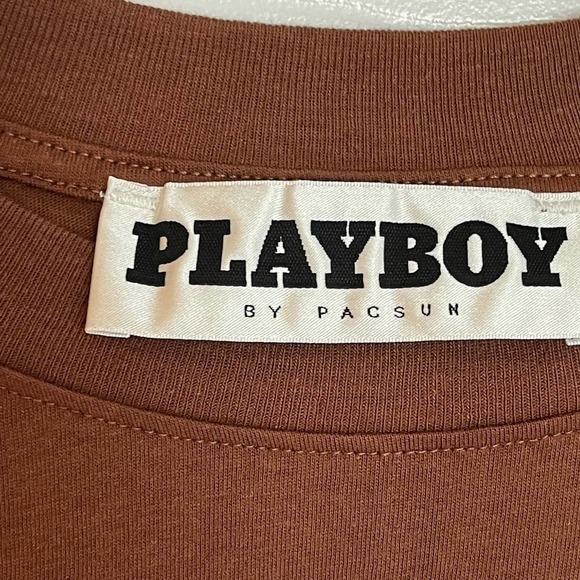 New PacSun Playboy Haus Puffy Logo Crewneck Long Sleeve T-Shirt Men's Size L - Picture 8 of 11